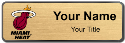 Custom name badges for Miami Heat