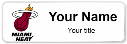 Custom name badges for Miami Heat