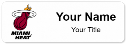 Custom name badges for Miami Heat