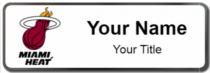 Custom name badges for Miami Heat
