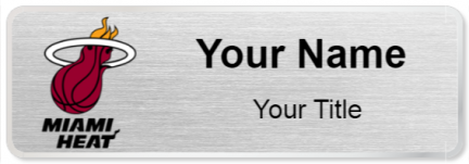Custom name badges for Miami Heat