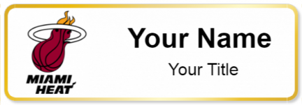 Custom name badges for Miami Heat