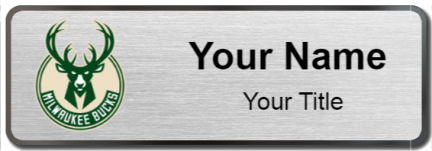 Custom name badges for Milwaukee Bucks
