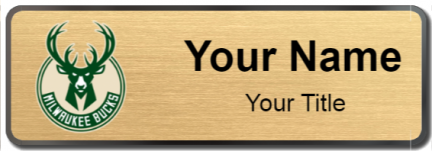 Custom name badges for Milwaukee Bucks