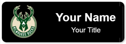 Custom name badges for Milwaukee Bucks