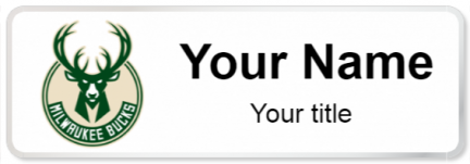 Custom name badges for Milwaukee Bucks