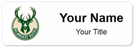 Custom name badges for Milwaukee Bucks