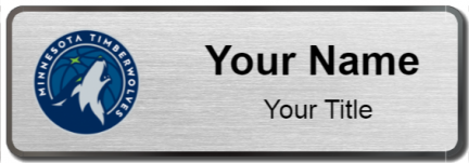 Custom name badges for Minnesota Timberwolves