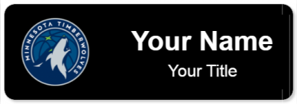 Custom name badges for Minnesota Timberwolves