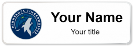 Custom name badges for Minnesota Timberwolves