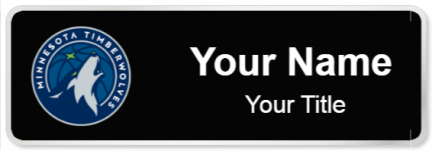 Custom name badges for Minnesota Timberwolves