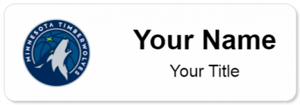 Custom name badges for Minnesota Timberwolves