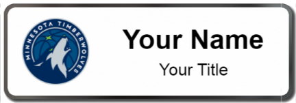 Custom name badges for Minnesota Timberwolves