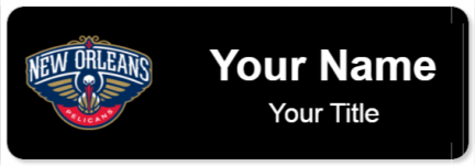 Custom name badges for New Orleans Pelicans