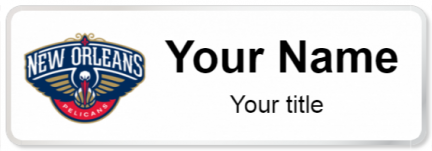 Custom name badges for New Orleans Pelicans