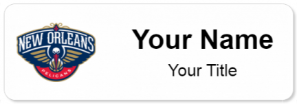 Custom name badges for New Orleans Pelicans