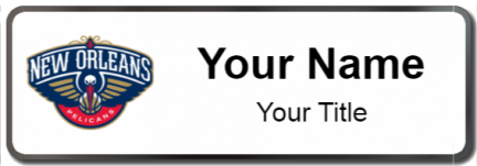 Custom name badges for New Orleans Pelicans