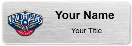 Custom name badges for New Orleans Pelicans