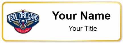 Custom name badges for New Orleans Pelicans