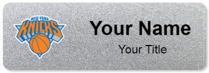 Custom name badges for New York Knicks