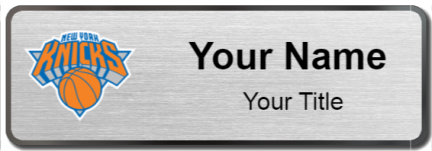 Custom name badges for New York Knicks
