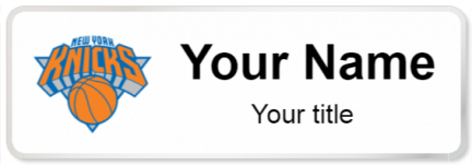 Custom name badges for New York Knicks
