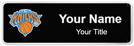 Custom name badges for New York Knicks