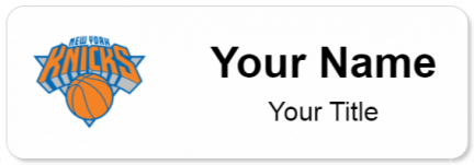 Custom name badges for New York Knicks