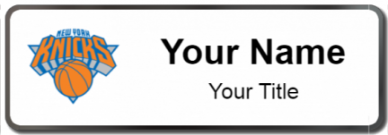Custom name badges for New York Knicks