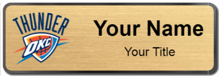 Custom name badges for Oklahoma City Thunder
