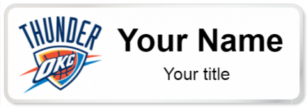 Custom name badges for Oklahoma City Thunder