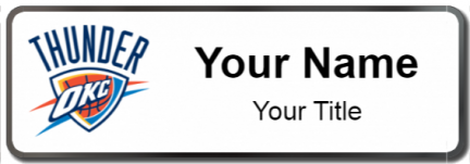 Custom name badges for Oklahoma City Thunder