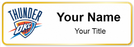 Custom name badges for Oklahoma City Thunder