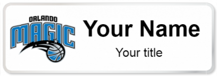 Custom name badges for Orlando Magic