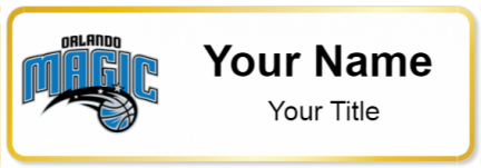 Custom name badges for Orlando Magic