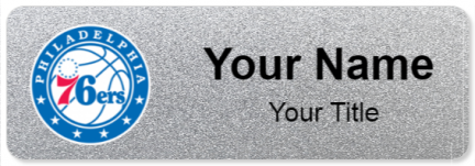 Custom name badges for Philadelphia Sixers