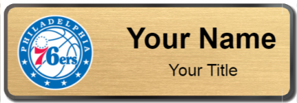 Custom name badges for Philadelphia Sixers