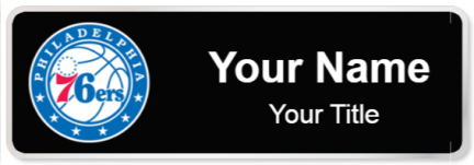 Custom name badges for Philadelphia Sixers