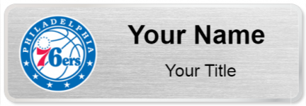 Custom name badges for Philadelphia Sixers