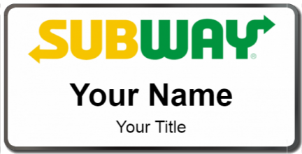 Custom name badges for SUBWAY