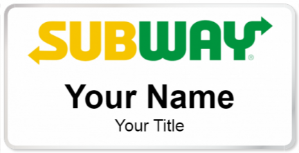 Custom name badges for SUBWAY