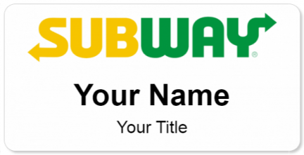 Custom name badges for SUBWAY