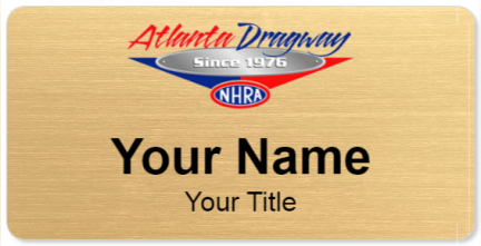 Custom name badges for Atlanta Dragway