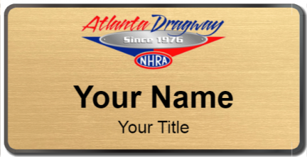 Custom name badges for Atlanta Dragway