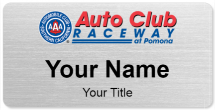 Custom name badges for Auto Club Raceway at Pomona