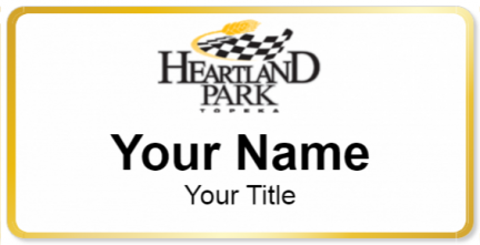 Custom name badges for Heartland Park Topeka