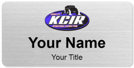Custom name badges for Kansas City International Raceway