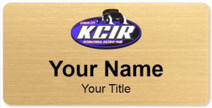 Custom name badges for Kansas City International Raceway
