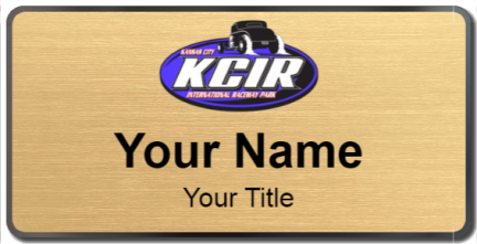 Custom name badges for Kansas City International Raceway
