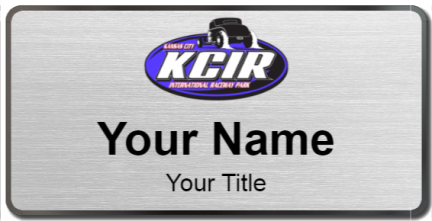 Custom name badges for Kansas City International Raceway